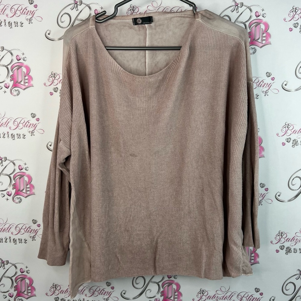 M Made in Italy sweater top tie dye Beige Long Sleeve Sweater Italy 🇮🇹